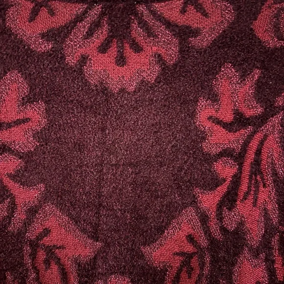 Chico's Burgundy and Red Patterned Sweater - Picture 6 of 8